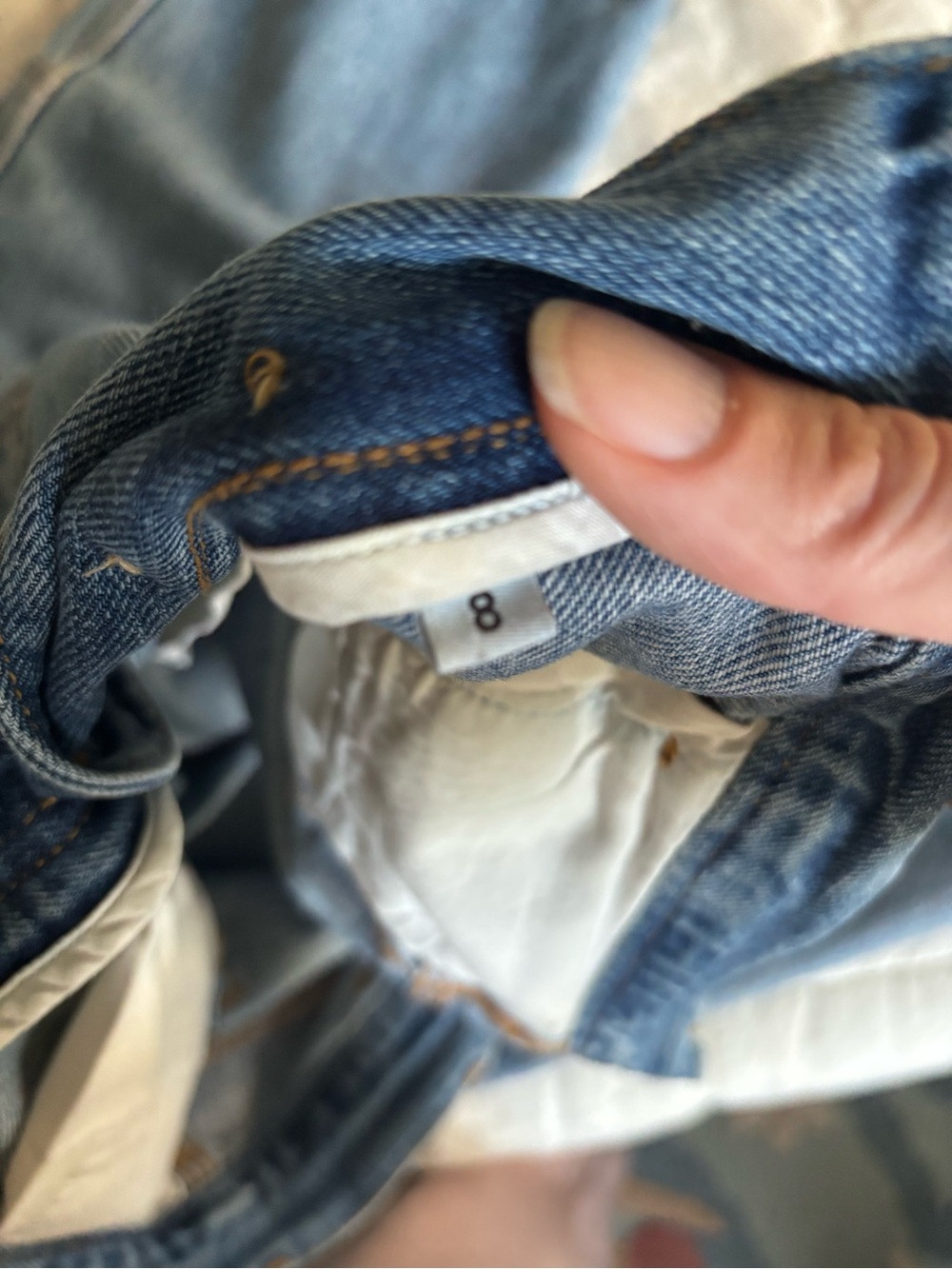Jesse Kamm Patchfront Handy Pants in Cowboy Blue denim - Picture 5 of 8